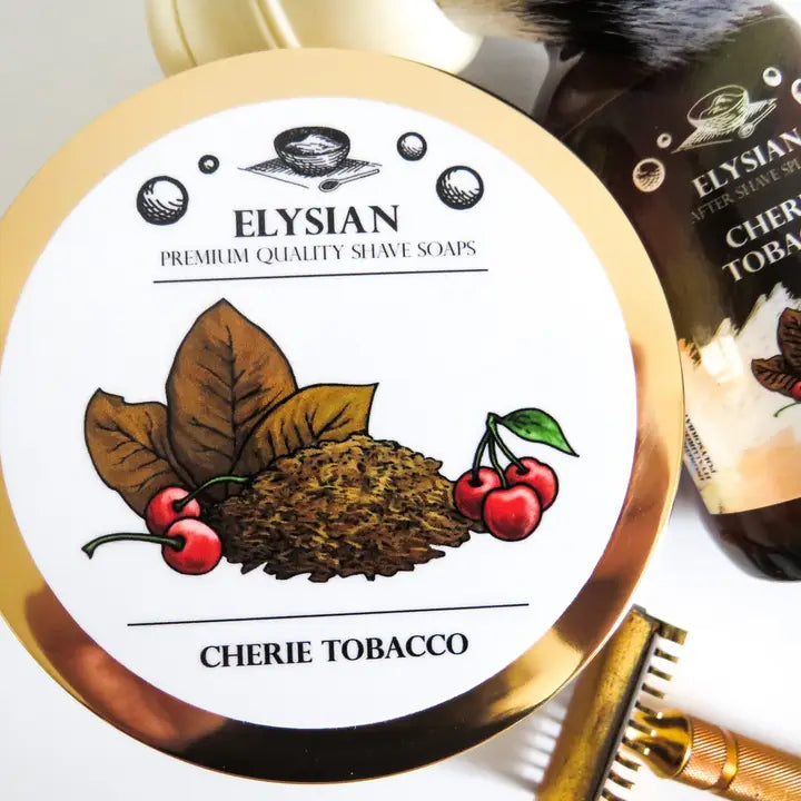 Elysian Soap Shop Cherie Tobacco Men's Shaving Soap