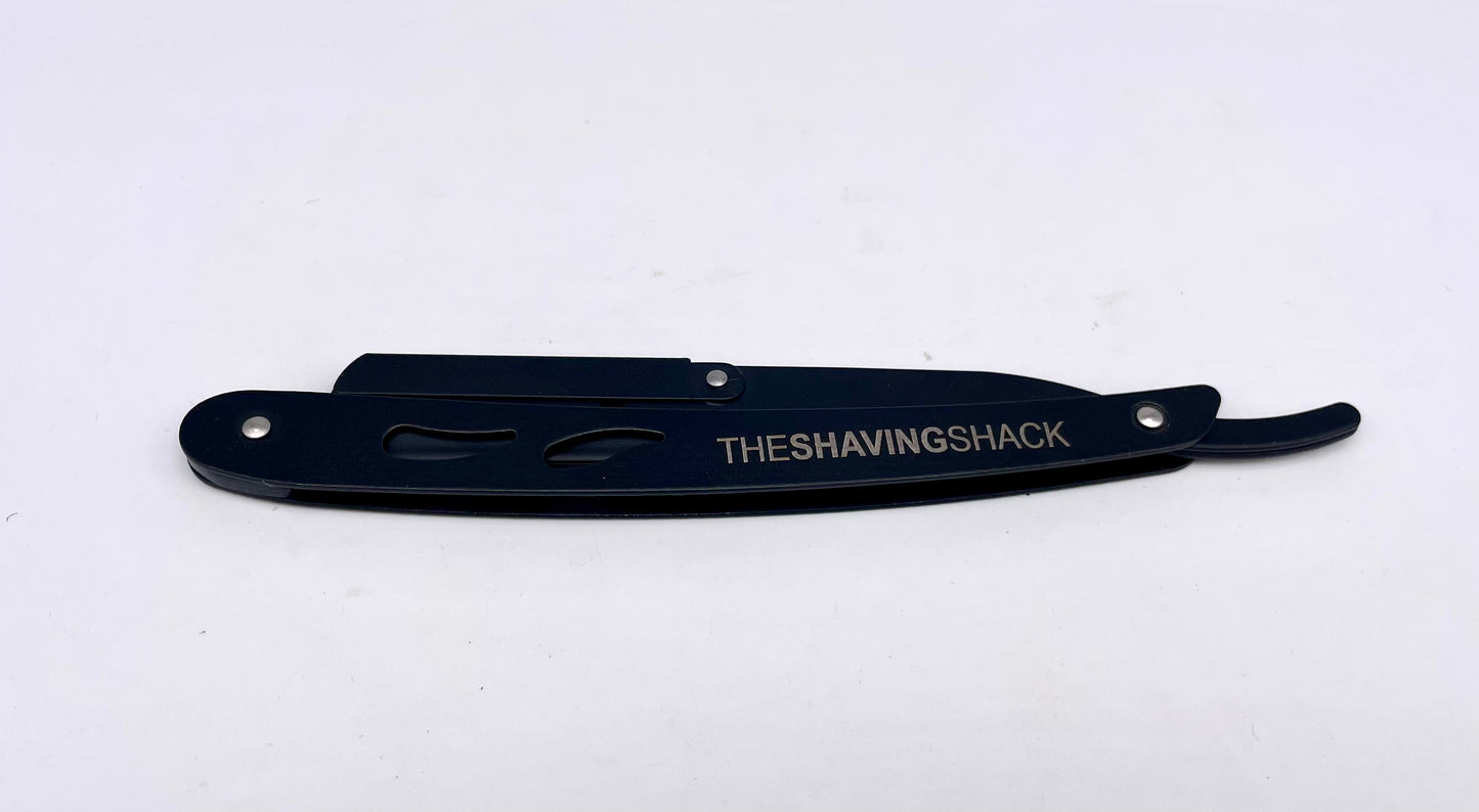 The Shaving Shack Black on Black Steel Shavette