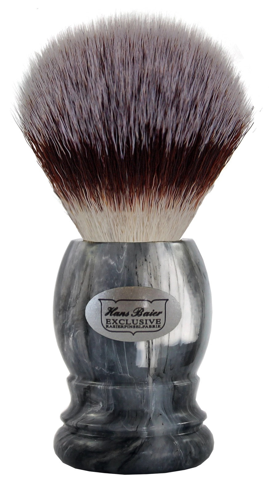 Hans Baier Vegan Synthetic Shaving Brush Marbled Handle