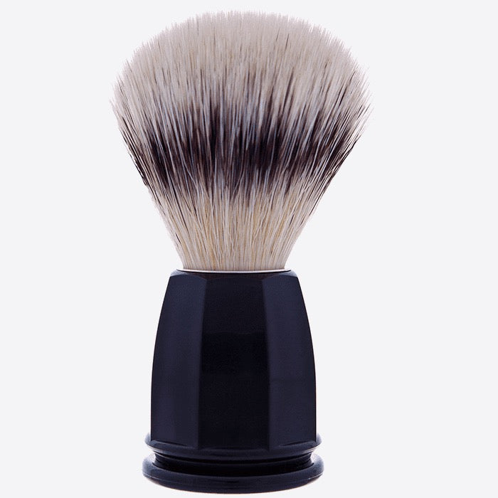 Plisson 1808 Black Faceted Black Faceted Fiber Shaving Brush high Mountain Fibre Shaving Brush – Size 12