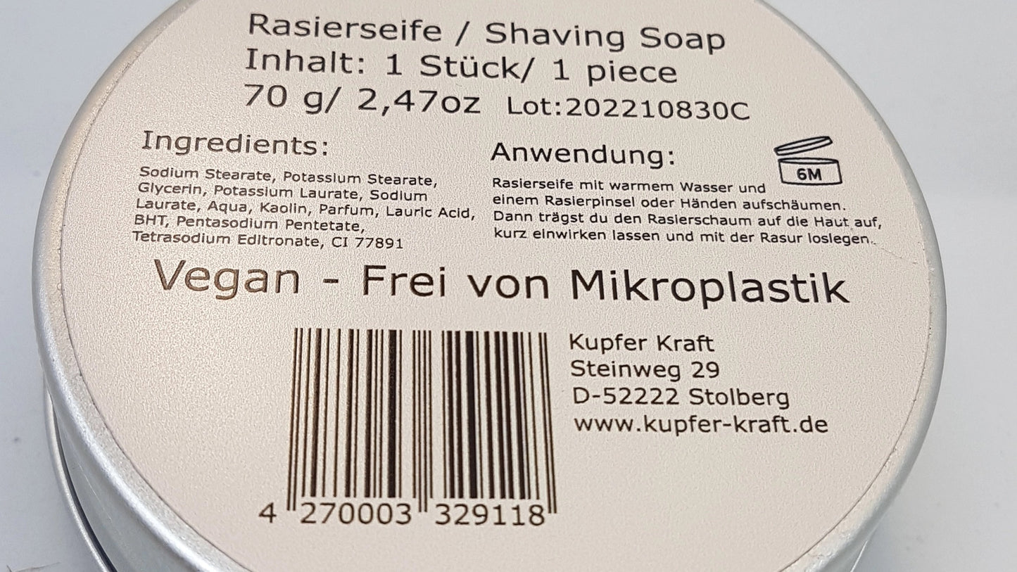 Kupfer Kraft Shaving Soap – Coco (in Aluminium Tin)