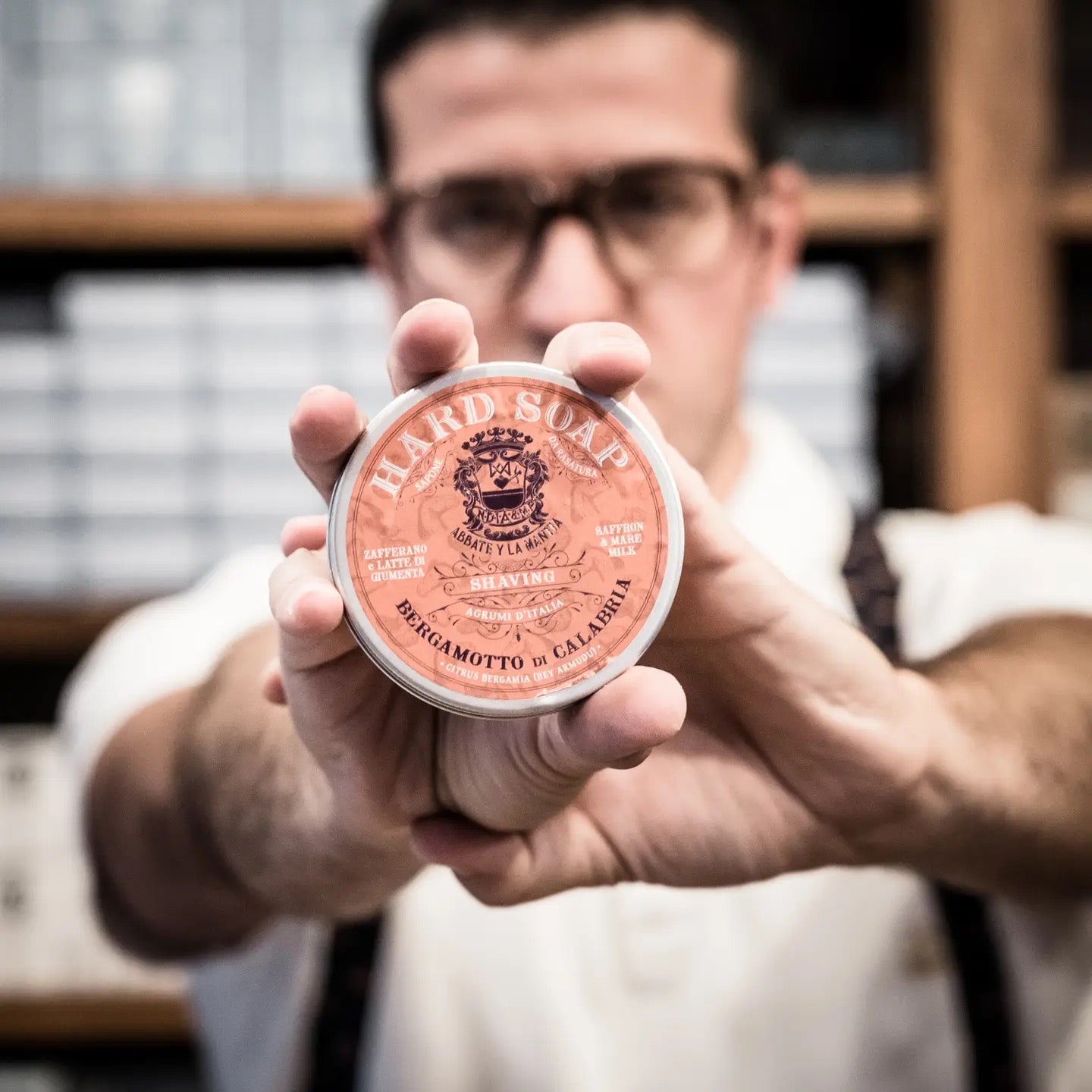 Abbate Y La Mantia Bergamot Shaving Soap | Saffron and Mare's Milk