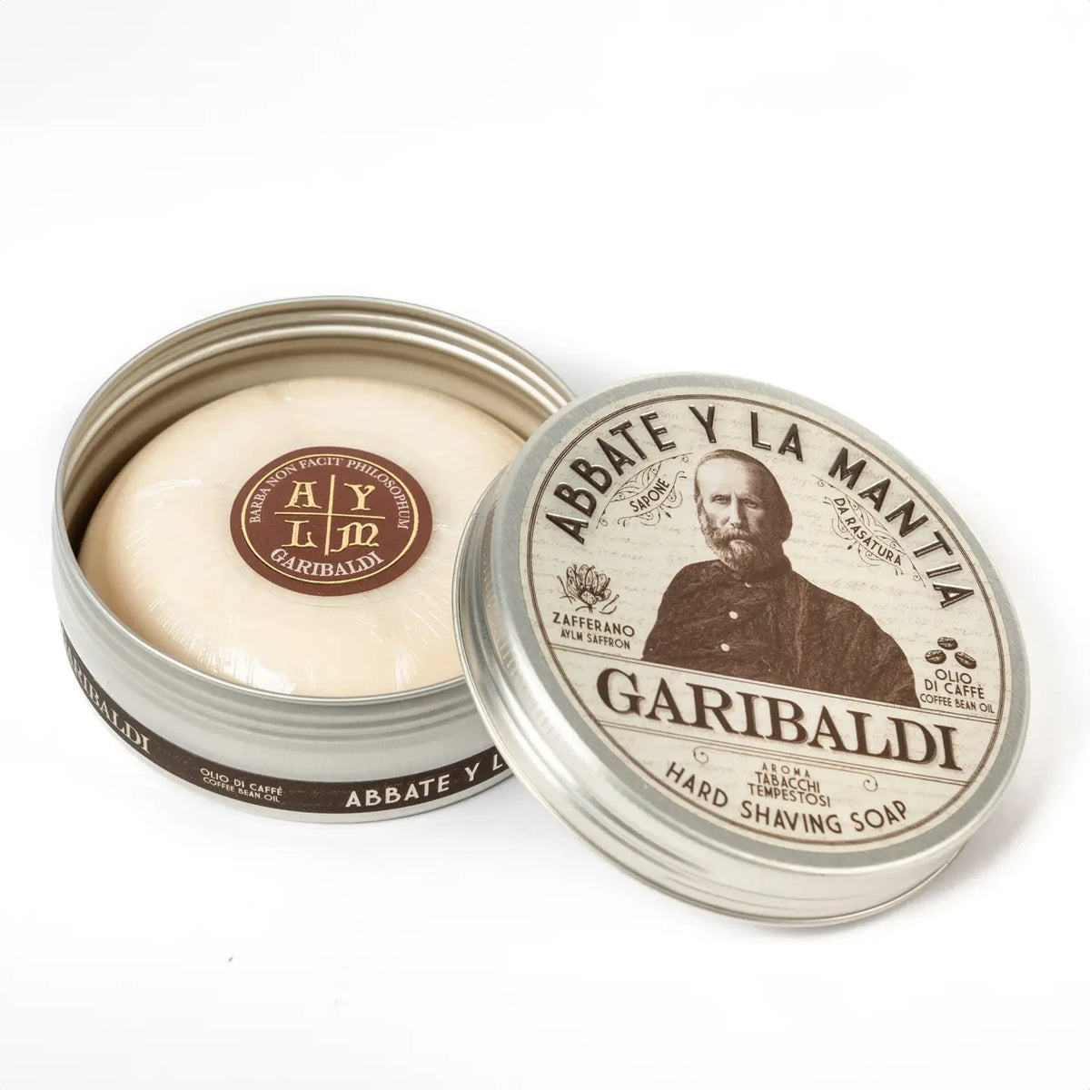 Abbate Y La Mantia Garibaldi Marine Tobacco Shaving Soap Saffron and Coffee