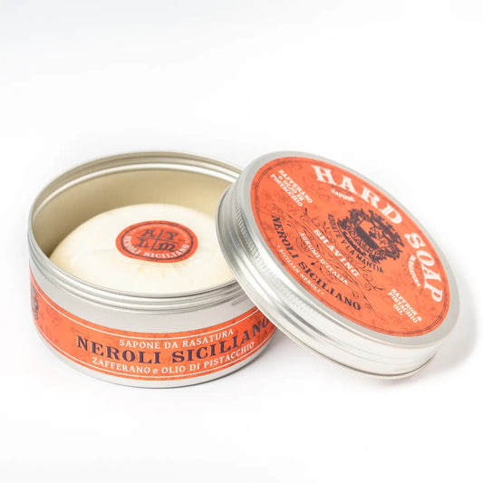 Abbate Y La Mantia Shaving Soap Orange Blossom Saffron and Pistachio