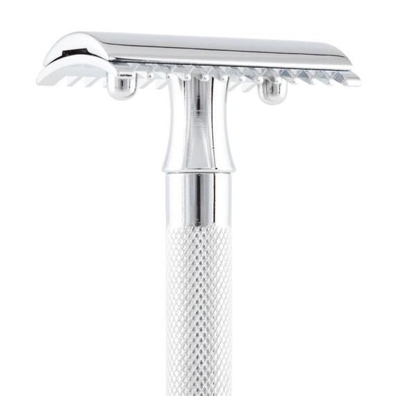 Merkur 25C Double Edge Safety Razor Open Tooth Comb Extra Long Handle