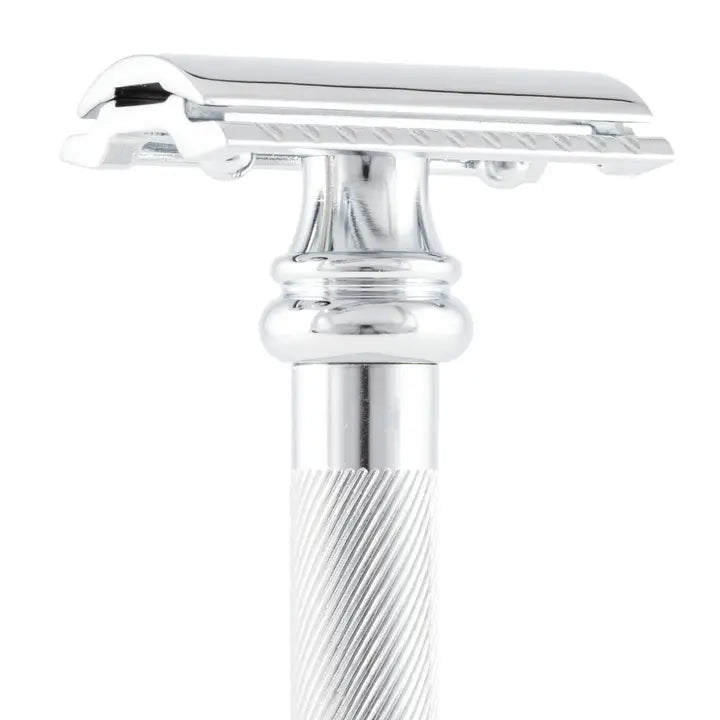 Merkur 38c Double Edge Safety Razor, Straight Cut, Extra Long Handle, Chrome
