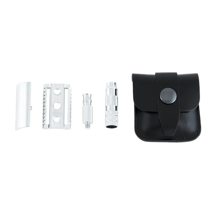 Merkur 933C Double Edge Safety Razor Straight Cut Chrome Travel Size