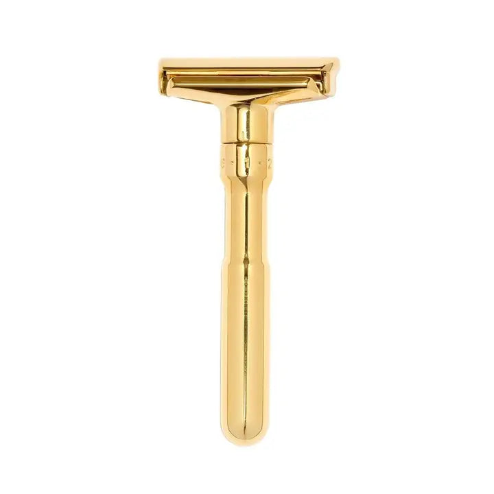 Merkur Futur Adjustable Double Edge Safety Razor with Snap Closure, Gold