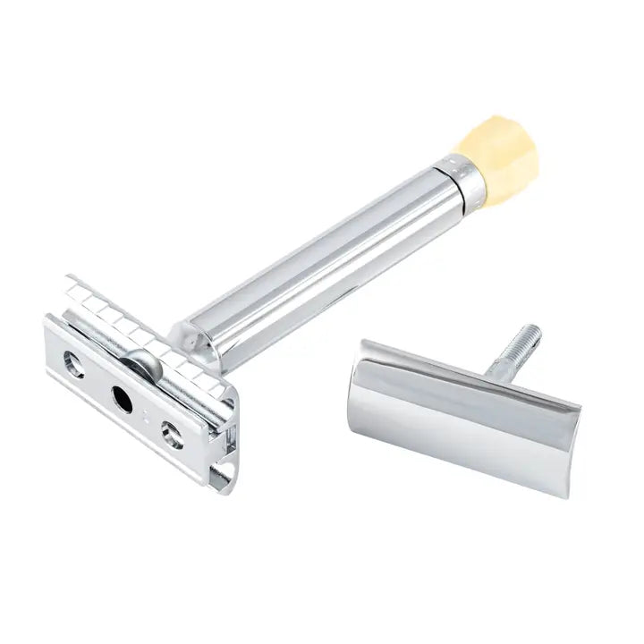 Merkur Progress Adjustable Double Edge Safety Razor – Long Handle, Chrome
