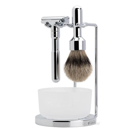 Merkur Stand For Razor, Brush and Soap Dish, Bright Chrome