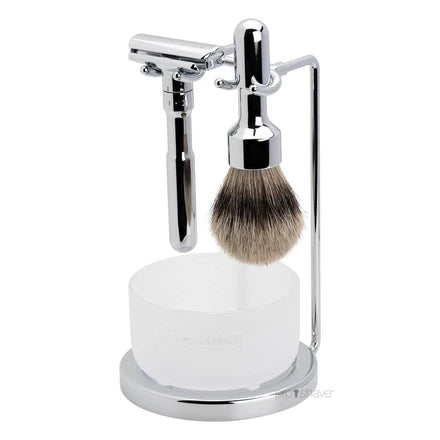 Merkur Stand For Razor, Brush and Soap Dish, Bright Chrome