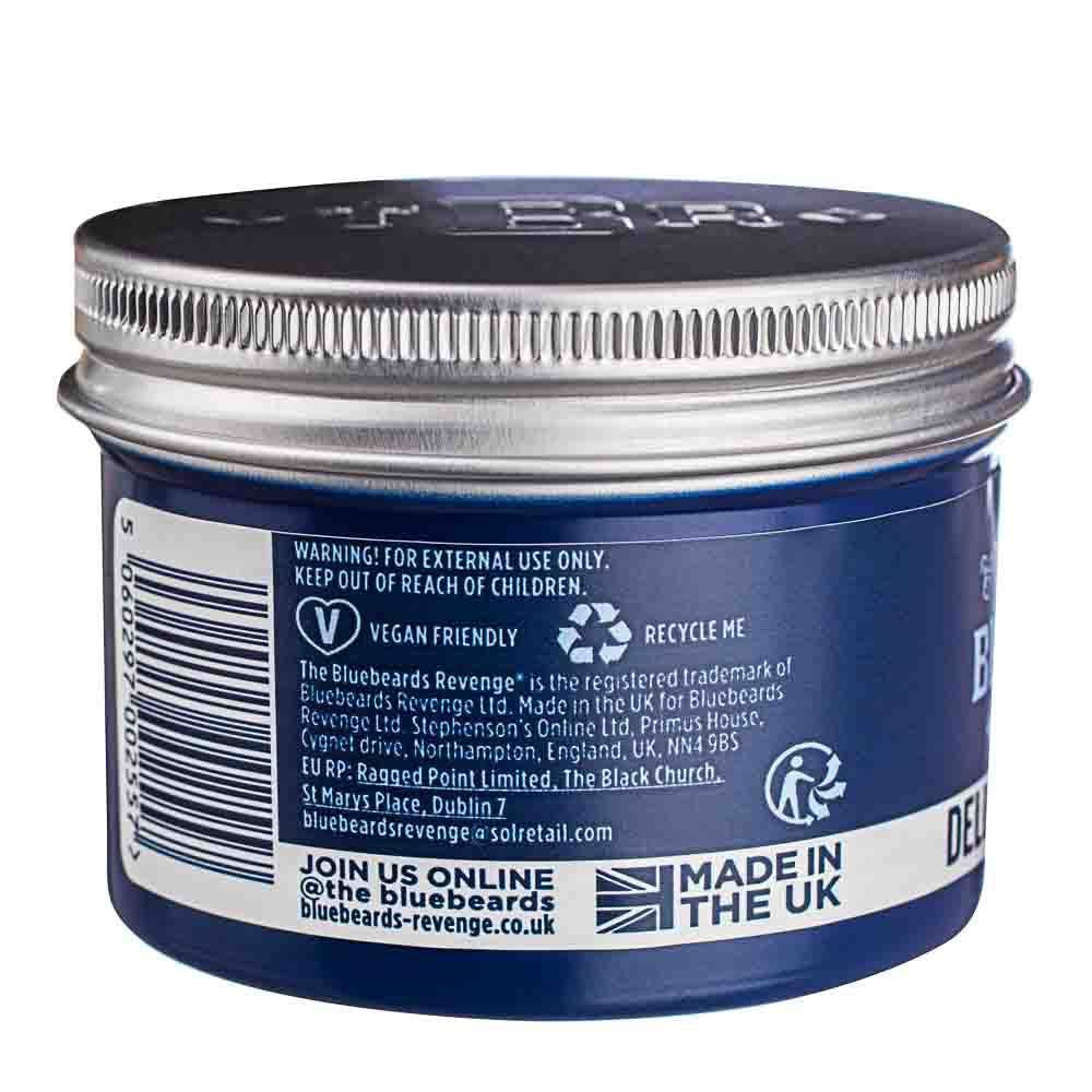 Bluebeards Revenge product jar with label on a white background