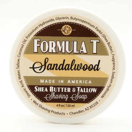 Wet Shaving Products Formula T Shave Soap Sandalwood 4 Fl oz