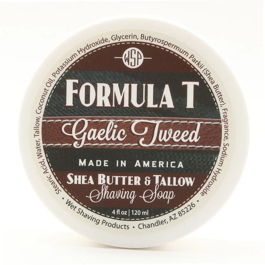 Wet Shaving Products Formula T Shave Soap - Gaelic Tweed - 4 Fl oz)