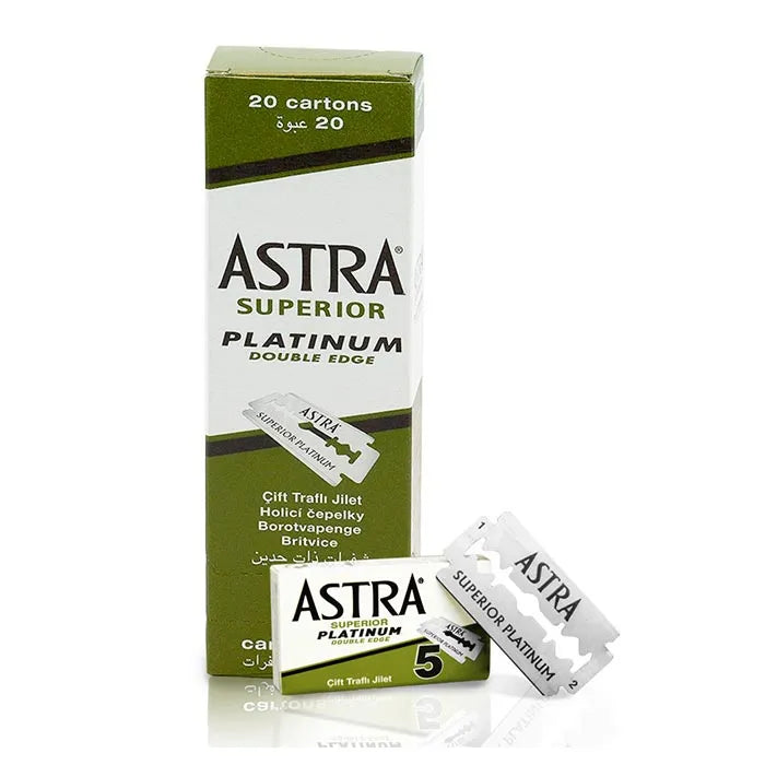 Astra Superior Platinum Double Edge Razor Blades 5 blade pack