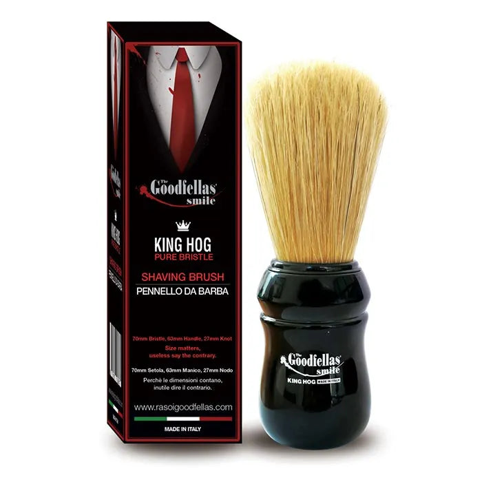 The Goodfellas' smile shaving brush king hog pure bristle 70mm