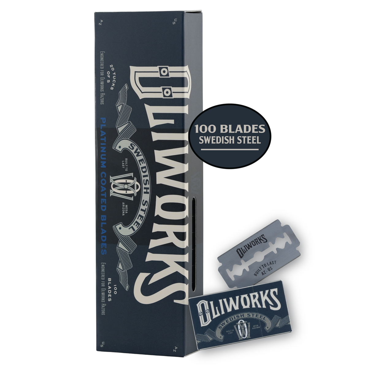 pack of 100 razor blades
