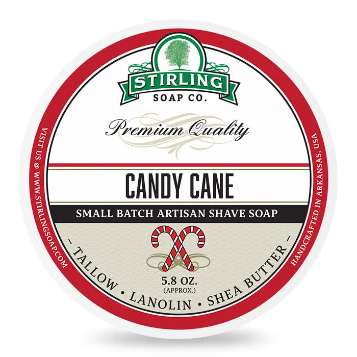 Stirling Candy Cane Shave Soap 164g (5.8oz)
