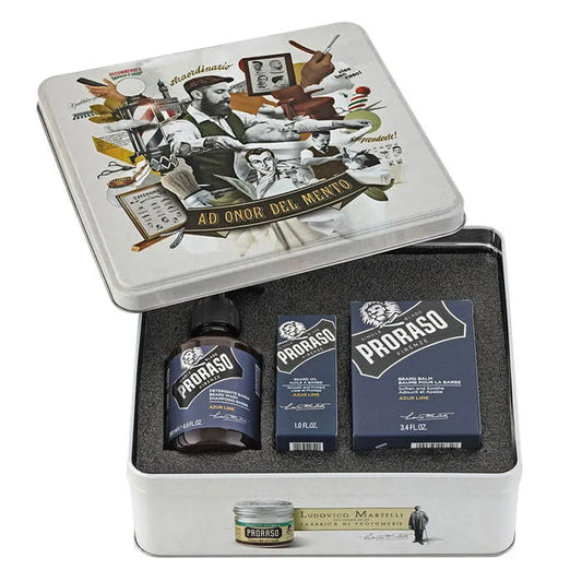 Proraso set beard kit Azur Lime in metal box collection