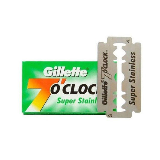 Gillette DE Razor Blades Gillette 7 O'Clock Green Razor Blades ( Pack of 5)