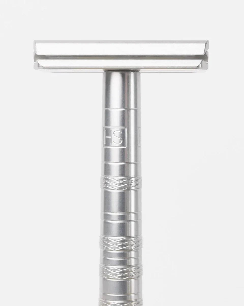 Henson Medium AL13 V2 - Double Edge Safety Razor - Aircraft Silver - Shaving Time