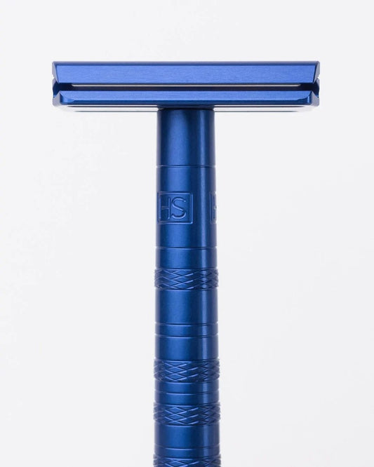 Henson Mild AL13 V2 - Double Edge Safety Razor - Steel Blue - Shaving Time