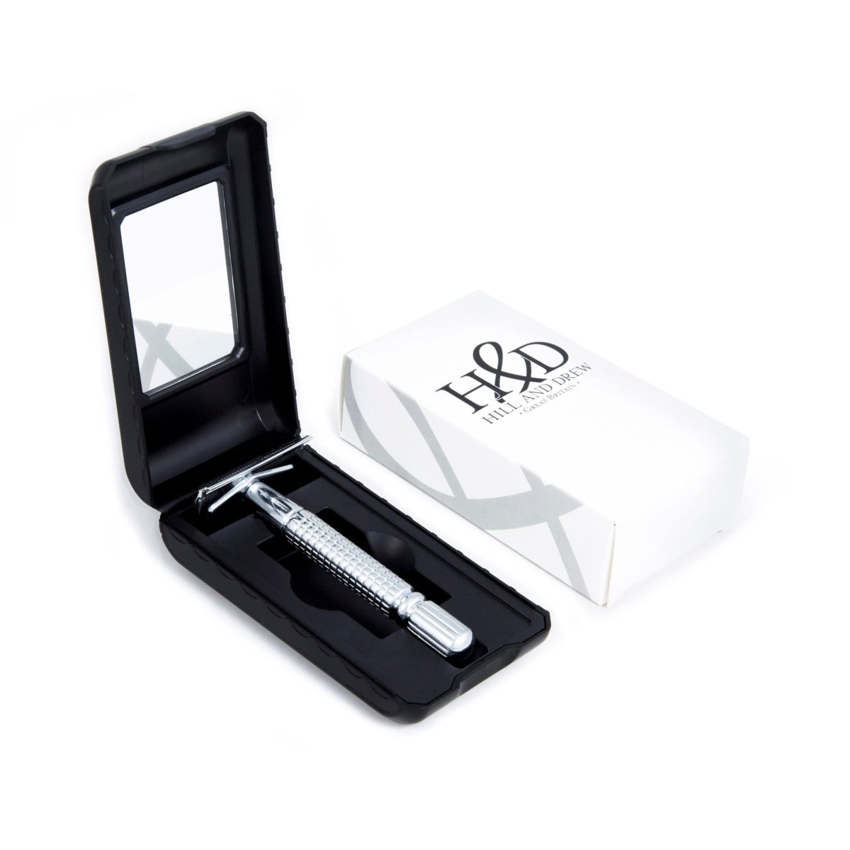 Hill and Drew HDRC42 Three Piece Double Edge Razor and Case - Shaving Time