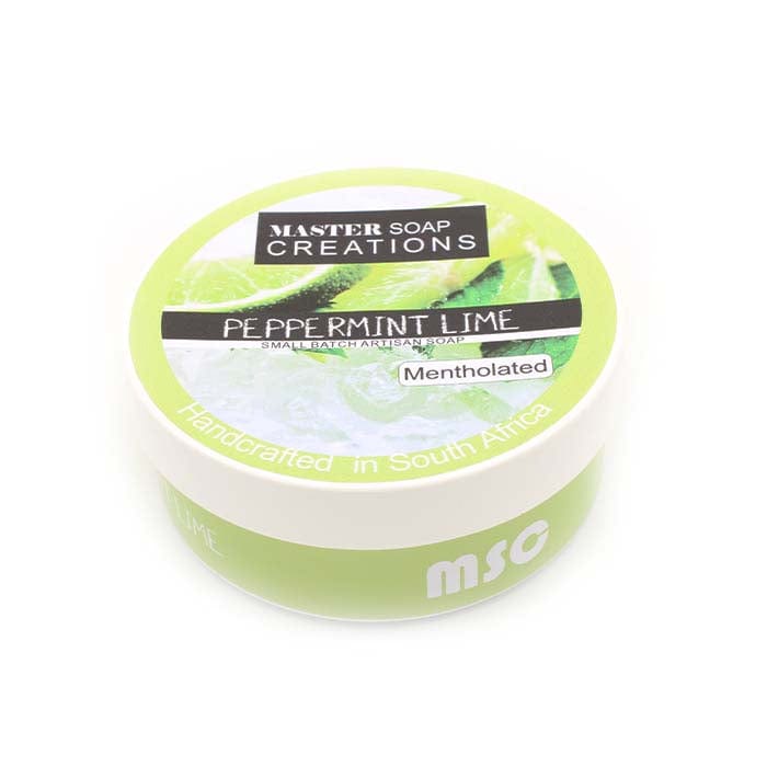 Master Soap Creations - Peppermint Lime Shaving Soap 170g ( 6oz) - Shaving Time