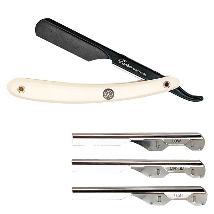 Barber deals straight razor