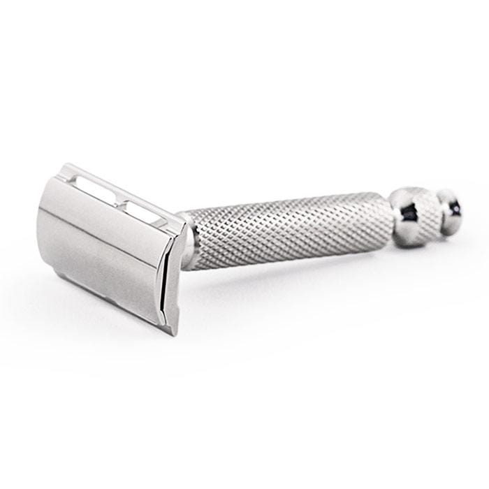 RazoRock Game Changer Stainless Steel 84-P Double Edge Safety Razor UFO Handle - Shaving Time