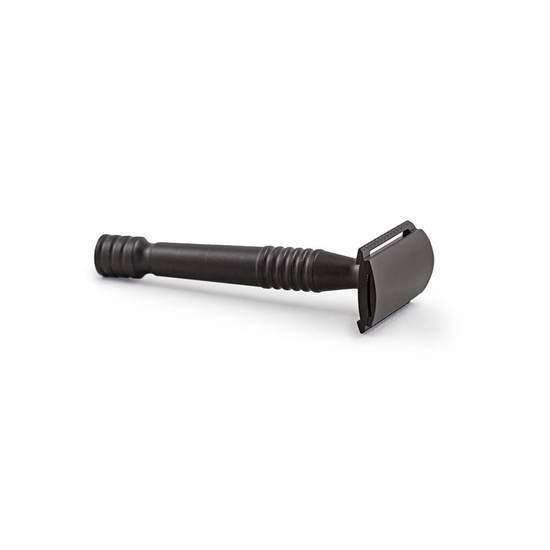 RazoRock Lupo (Wolf) Black Double Edge Safety Razor - Aluminium Black Anodised - Shaving Time