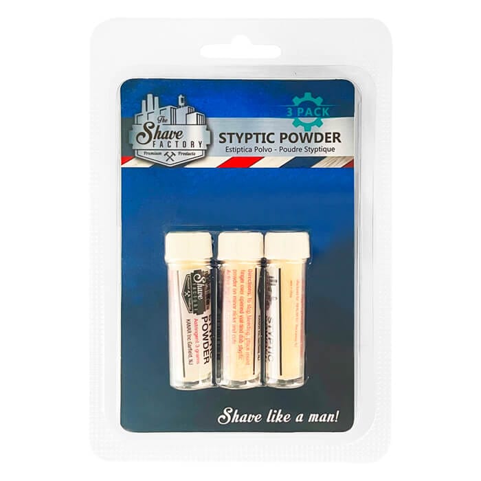 Shave Factory Styptic Powder 3 x 3gm vials - Shaving Time