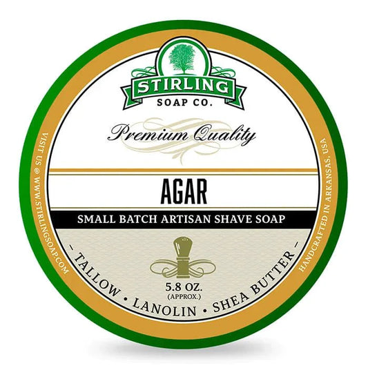 Stirling Agar Shaving Soap 170ml (5.8oz) - Shaving Time