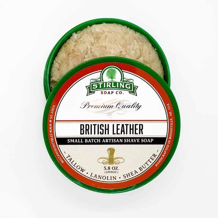 Stirling British leather Shaving Soap 164g (5.8oz) - Shaving Time