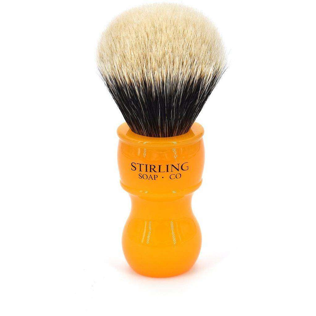 Stirling High Mountain White Badger Shave Brush (24mm x 57mm) Butterscotch - Shaving Time