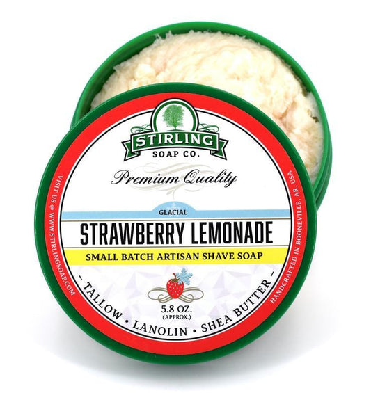 Stirling Soap Co Stirling Shave Soap Stirling Glacial  Strawberry Lemonade Shaving Soap 164g (5.8oz)