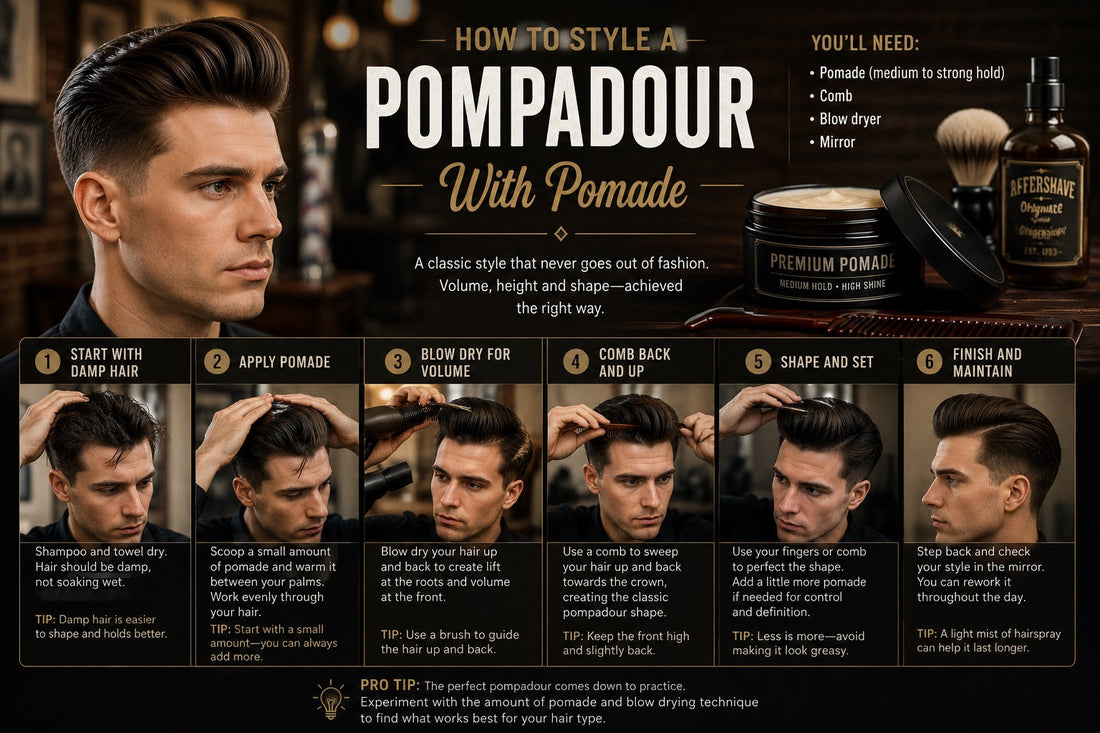 How To Style A Pompadour With Pomade