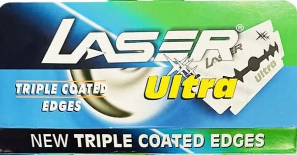 double edge razor blades triple coated Laser ultra 1 Pack of 5 Blades ...