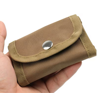 Safety Razor Travel Case with Pouches for Blades In Khaki