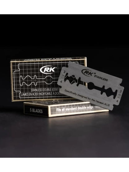 RK Shaving Stainless Steel Double Edged Blades 100 ( 20 x 5 boxes)