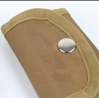 Safety Razor Travel Case with Pouches for Blades In Khaki