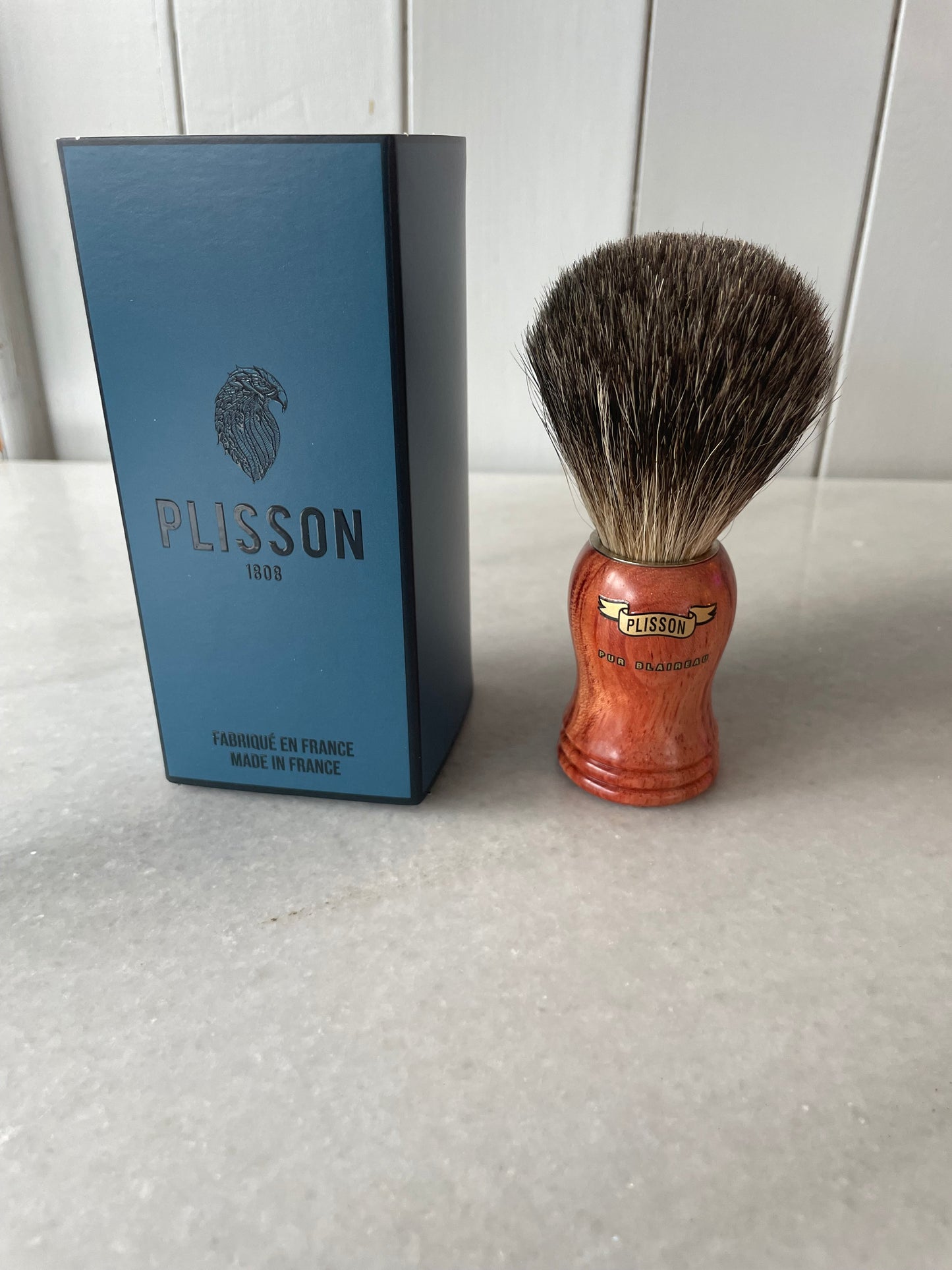 Plisson 1808 High Mountain Bubinga Wood Shaving Brush – Russian Grey Badger