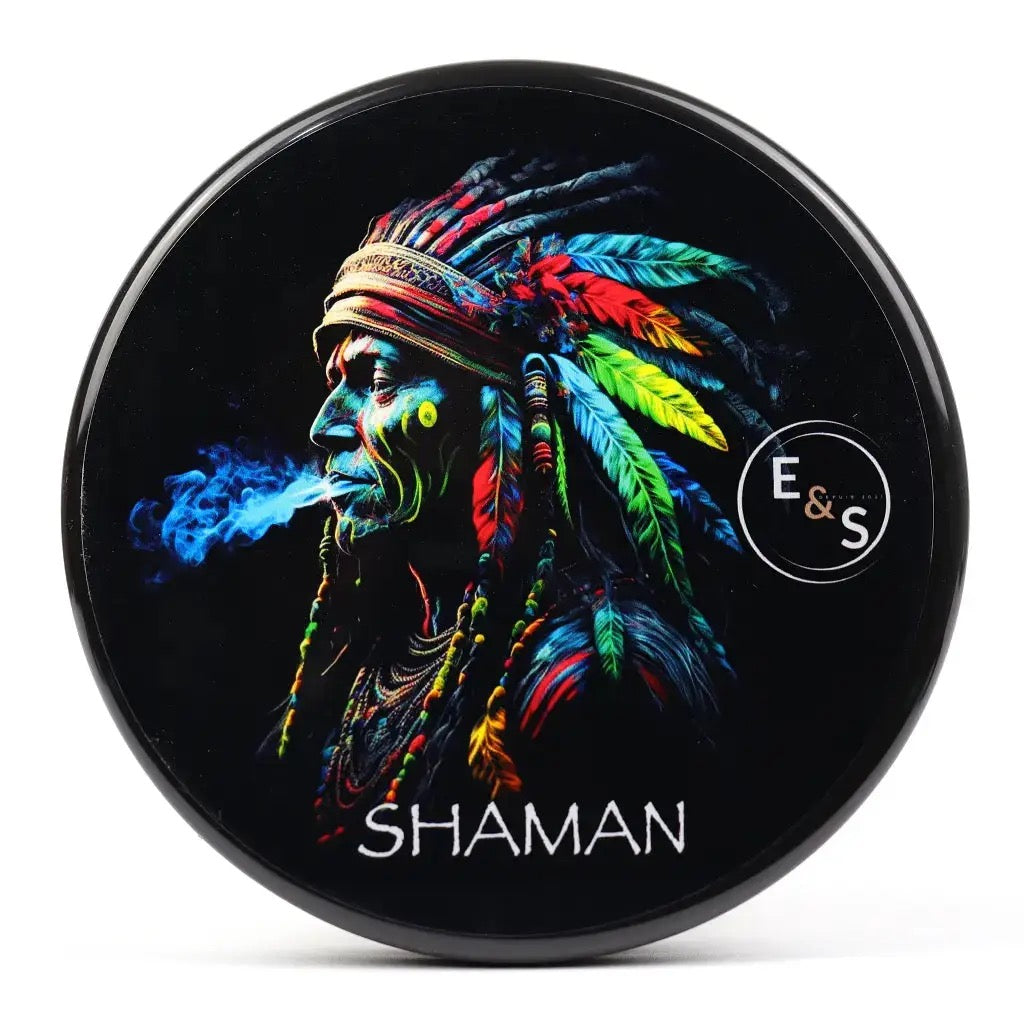 E&S Traditional Shaman Coffee Tallow Shaving Soap