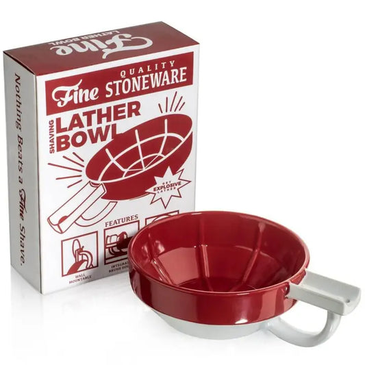 Fine Accoutrements Lather Bowl Red and White