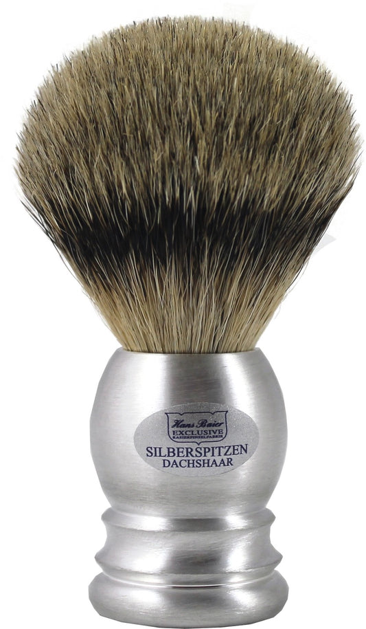 Hans Baier Exklusive Shaving Brush Brushed Aluminum