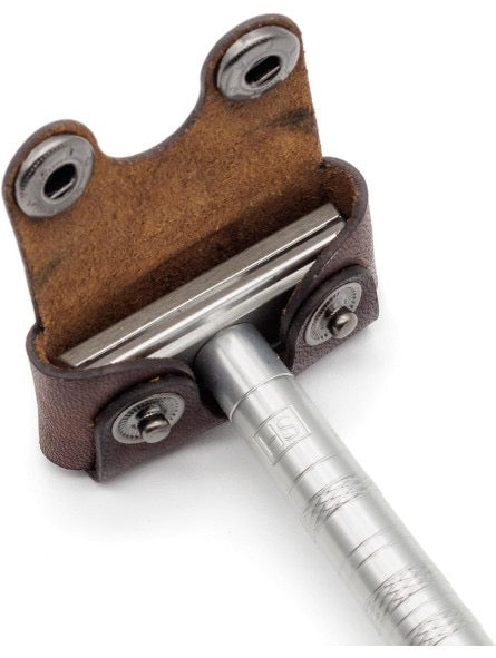 Henson Shaving Razor Head Cover Brown Leather