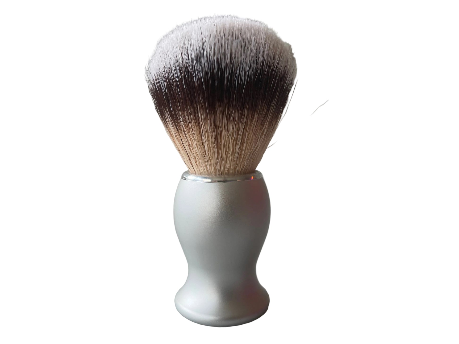Shaving brush with synthetic hair on a white background