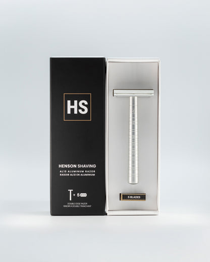 Henson Aggressive AL13 V2 - Double Edge Safety Razor - Grey