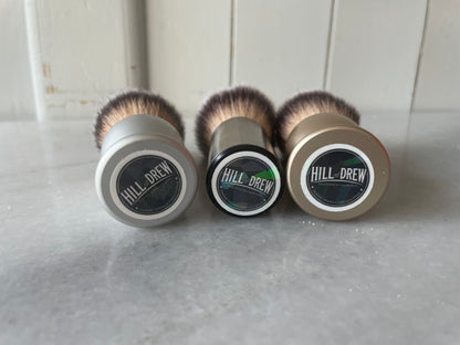 hill and drew gold sovereign shaving brush