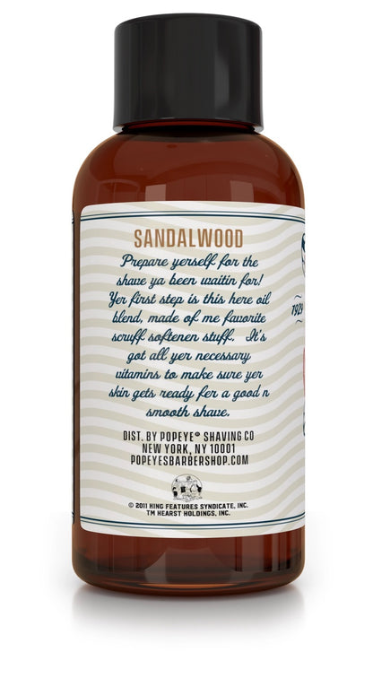 POPEYE Shave Company Pre-Shave Oil 2oz — Sandalwood